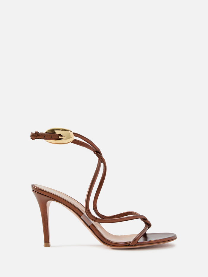Strappy Sandal 85mm,GIANVITO ROSSI,CHOCOLATE,Image 1