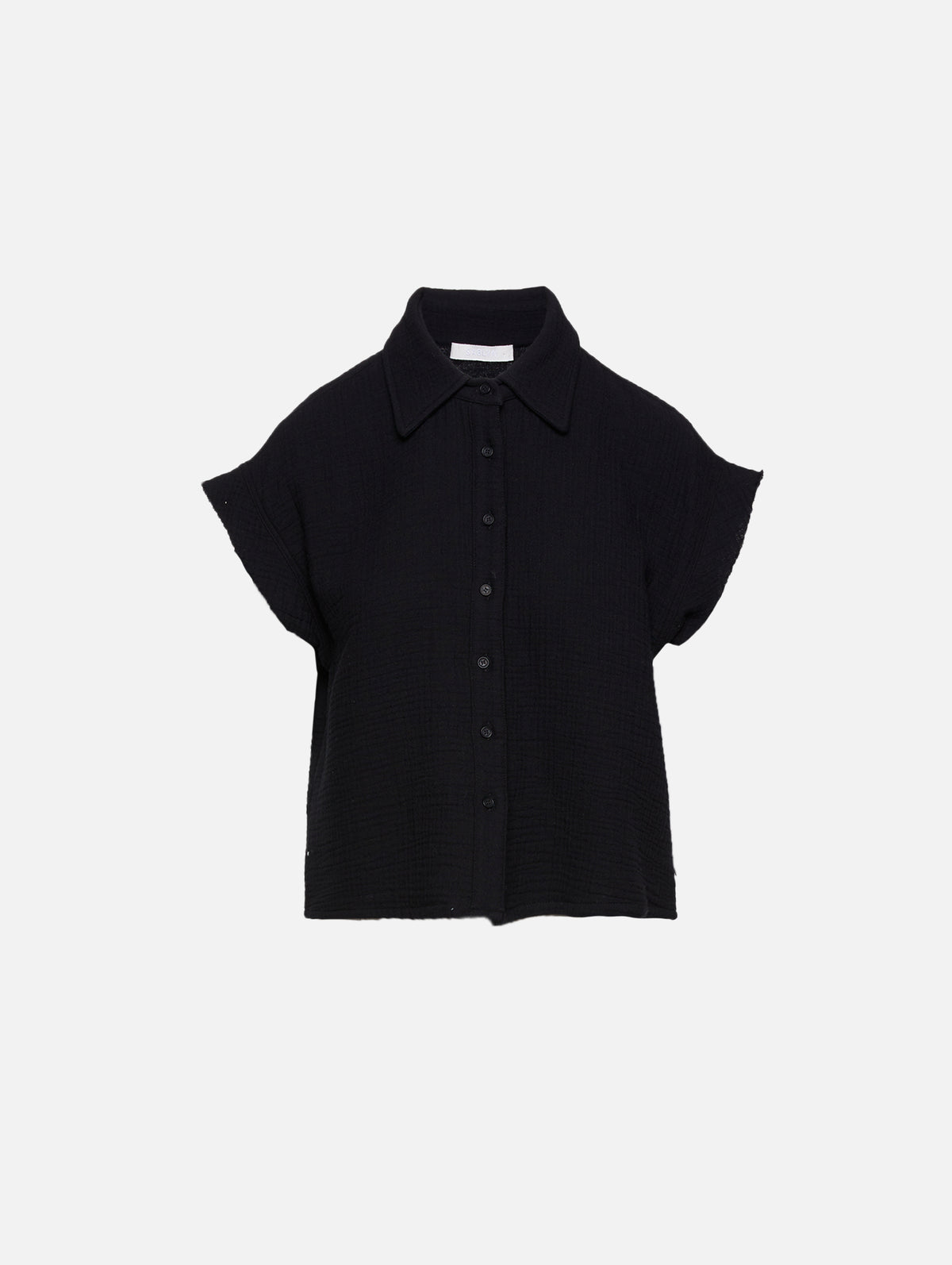 Caleb Short Sleeve Button Down Shirt,SABLYN,BLACK,Image 1