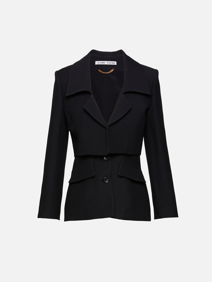 Cece Blazer,AMIR TAGHI,BLACK,Image 1