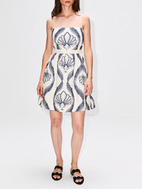 Mi Recuerdo Dress,ANDRES OTALORA,MAXI/NAVY,Image 2