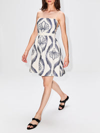 Mi Recuerdo Dress,ANDRES OTALORA,MAXI/NAVY,Image 3