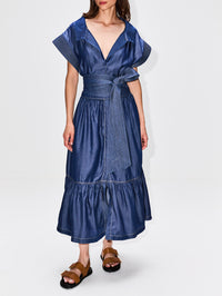 Exclusive Shareer Dress,ANDRES OTALORA,MEDIUM WASH DENIM,Image 2