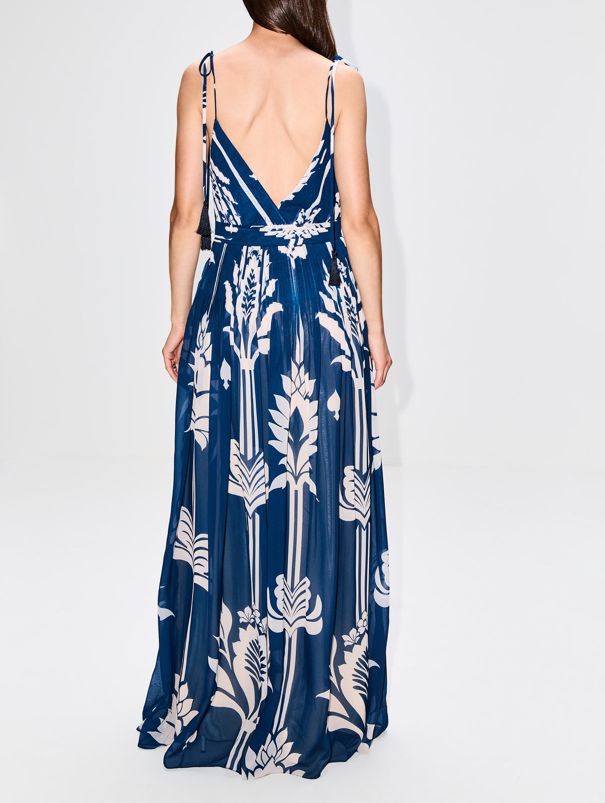 Aarkid Dress,ANDRES OTALORA,NAVY/IVORY LOTUS,Image 4