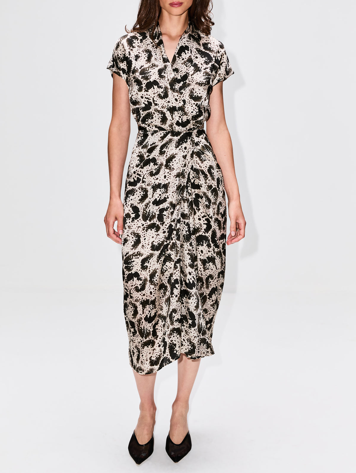 Dilian Dress,DRIES VAN NOTEN,BLACK,Image 2