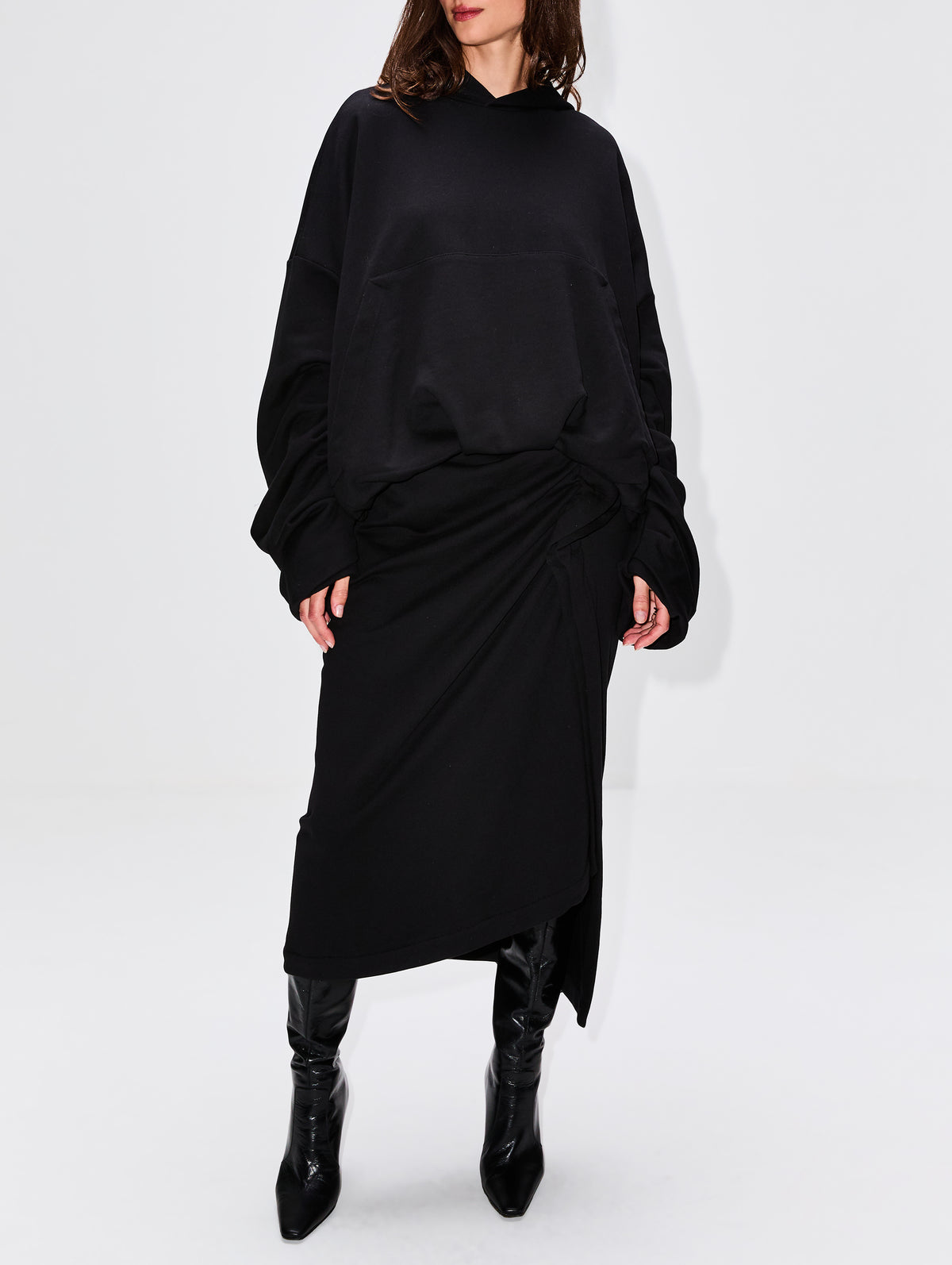 Hannett Sweatshirt,DRIES VAN NOTEN,BLACK,Image 2