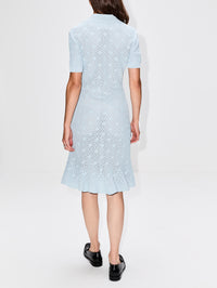 Polo Collar Short Dress,GIVENCHY,PALE BLUE,Image 4