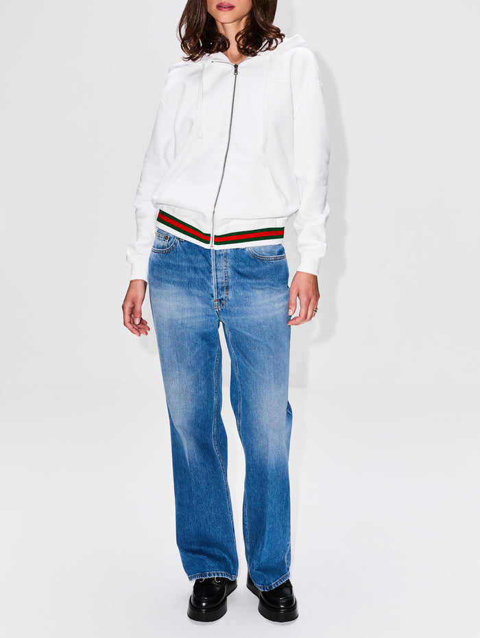 Wide Leg Jean,GUCCI,BLUE,Image 1