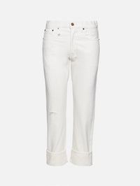 Cuffed Romeo Jean,R13,BENNETT WHITE SELVEDGE,Image 1
