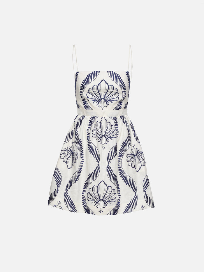 Mi Recuerdo Dress,ANDRES OTALORA,MAXI/NAVY,Image 1