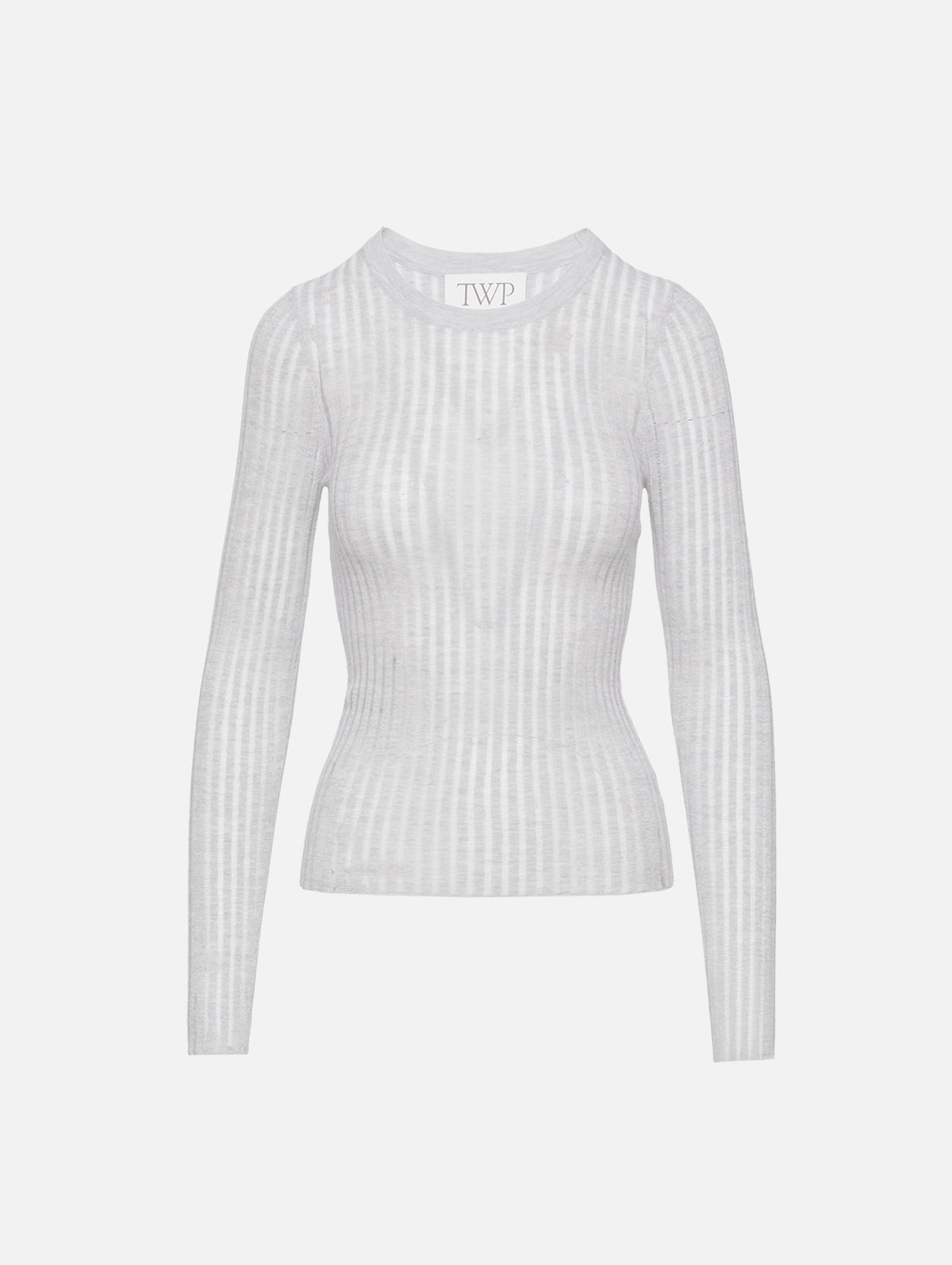 Knit Crewneck Top,TWP,FOGGY,Image 1