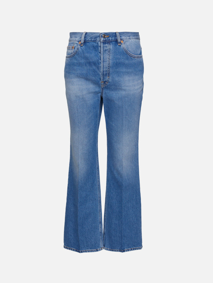 Wide Leg Jean,GUCCI,BLUE,Image 1