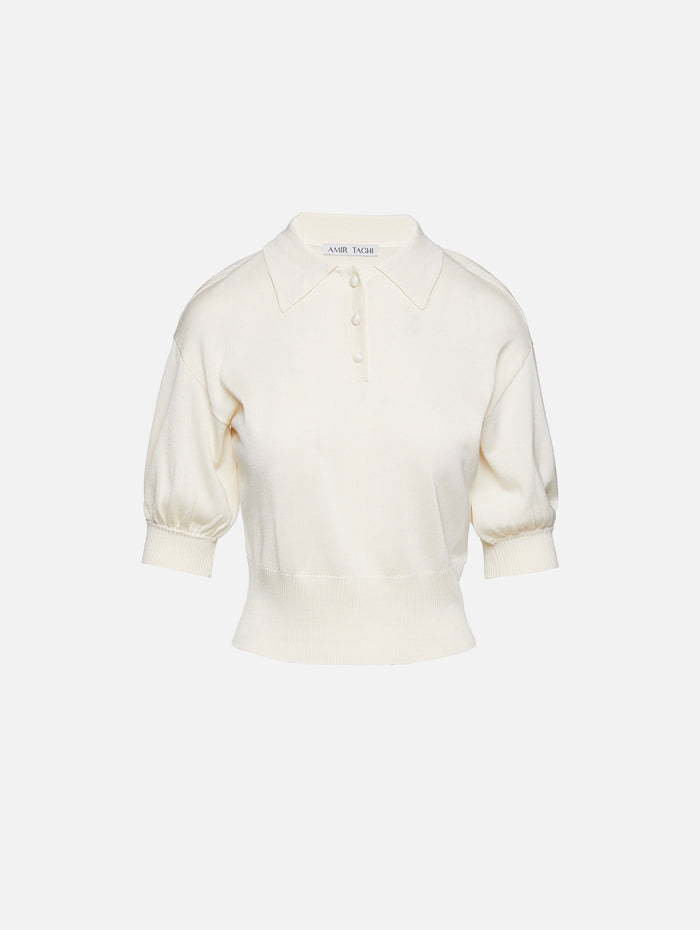 Camile Top,AMIR TAGHI,IVORY,Image 1