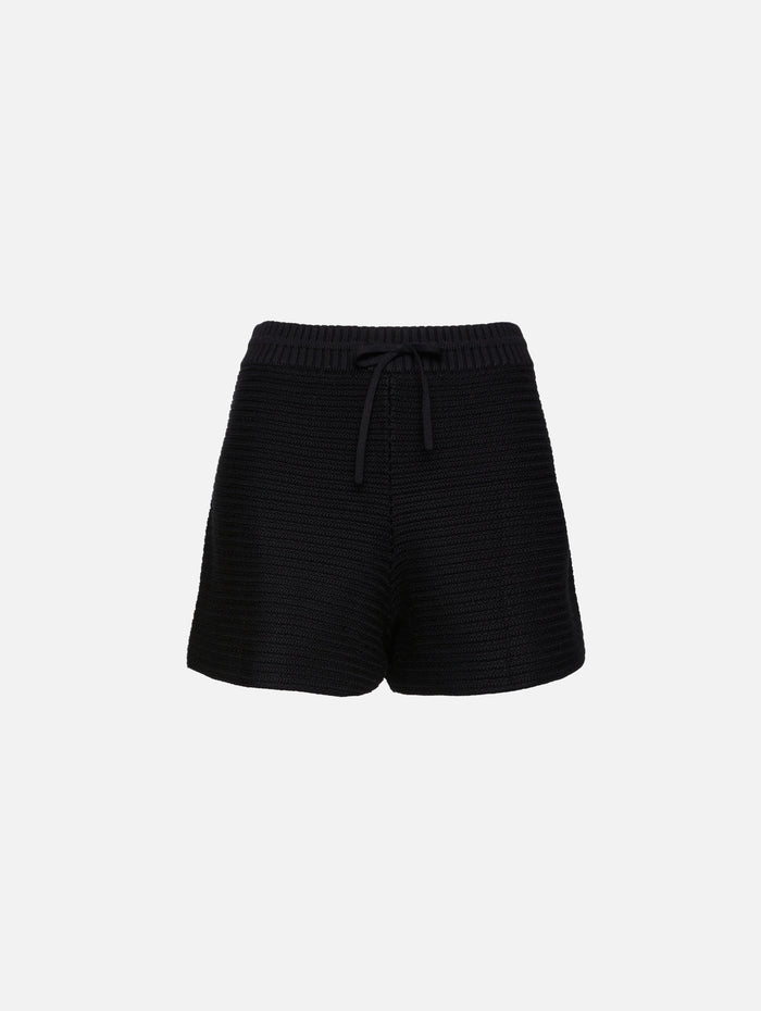 Crochet Jane Short,LA LIGNE,BLACK,Image 1