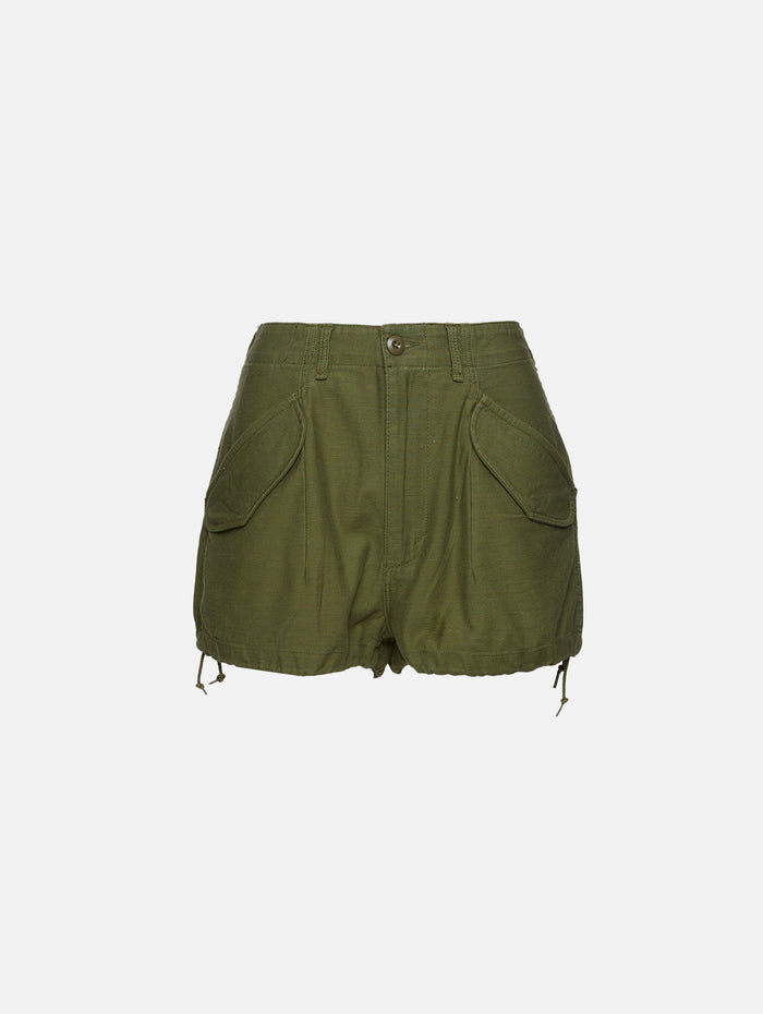 Marianne Cargo Short,R13,OLIVE SATEEN,Image 1