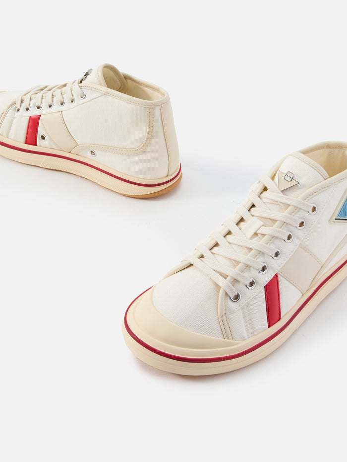 High Top Lace Up Sneaker,BOTTEGA VENETA,WHITE SEA SALT,Image 1
