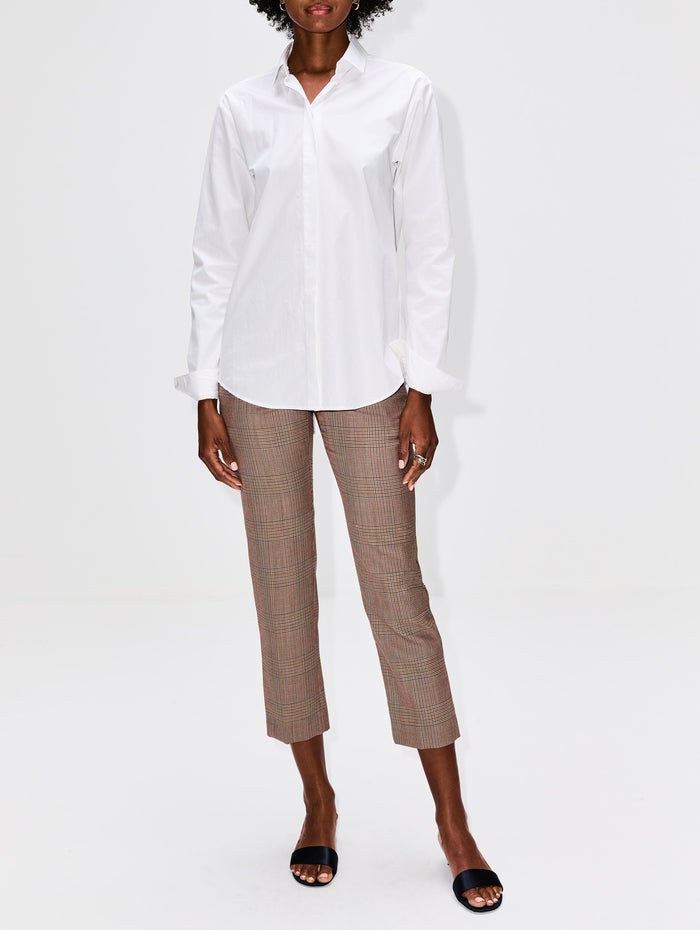 Cigarette Trouser,ALEXANDER MCQUEEN,IVORY/BLACK,Image 1