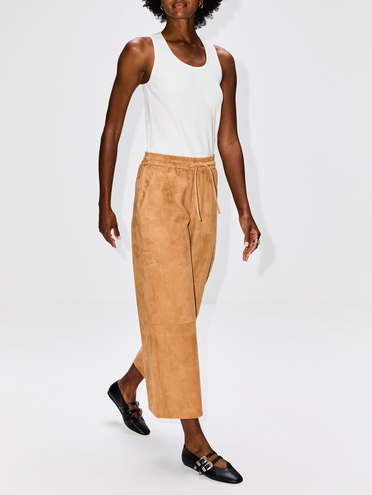Cropped Baggy Pant,SPRWMN,NUTMEG,Image 3