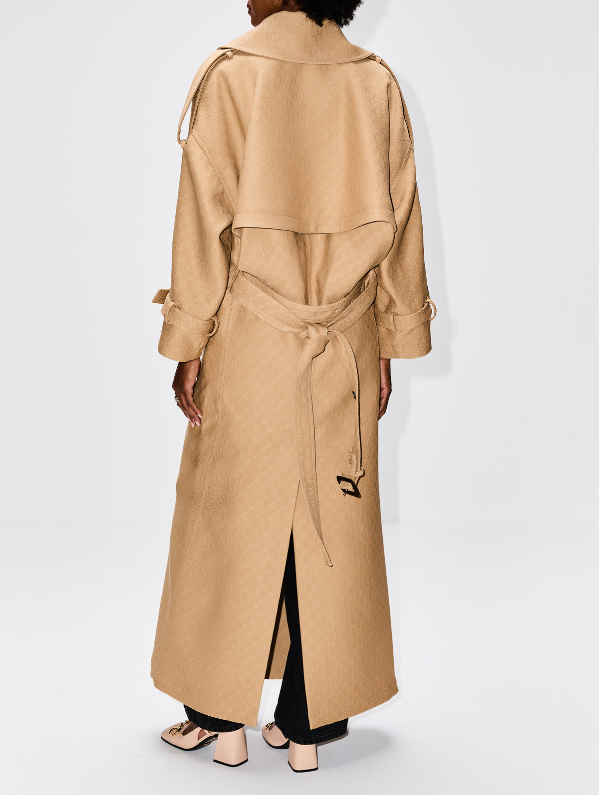 GG Double Breasted Coat,GUCCI,ARCHIVE BEIGE,Image 4