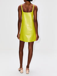 Mini Leather Dress,GUCCI,LIME,Image 4