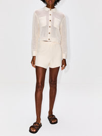 Crochet Jane Short,LA LIGNE,CREAM,Image 2