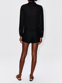 Crochet Jane Short,LA LIGNE,BLACK,Image 3