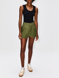 Marianne Cargo Short,R13,OLIVE SATEEN,Image 2