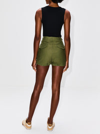 Marianne Cargo Short,R13,OLIVE SATEEN,Image 3
