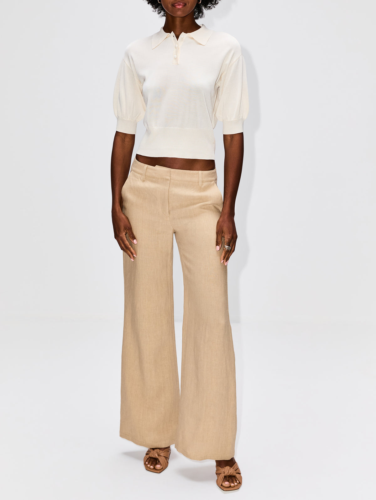 Camile Top,AMIR TAGHI,IVORY,Image 2