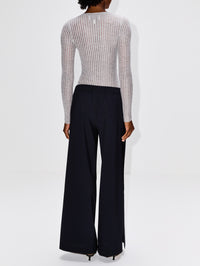 Knit Crewneck Top,TWP,FOGGY,Image 3