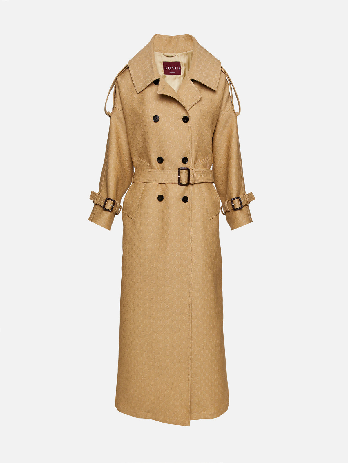 GG Double Breasted Coat,GUCCI,ARCHIVE BEIGE,Image 1