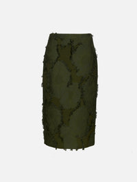Poppy Skirt,GUCCI,GREYISH ARMY GREEN,Image 1