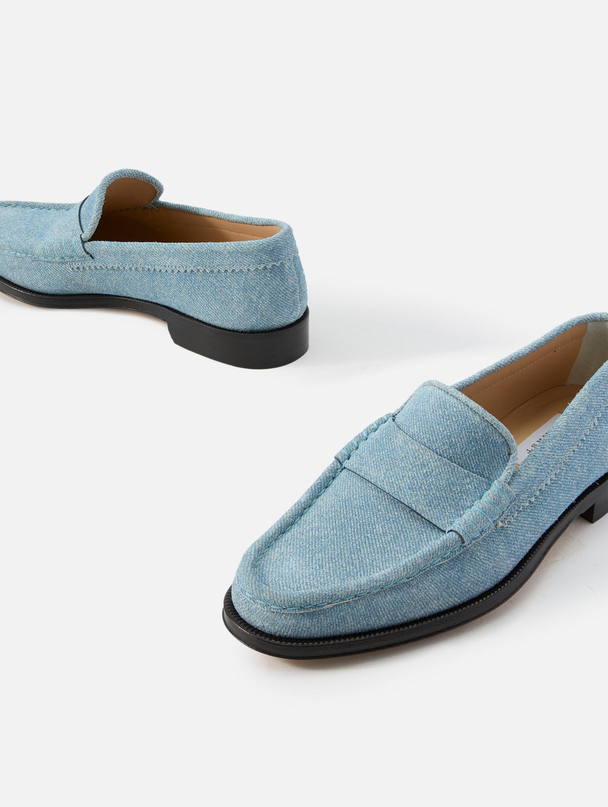 Seren Loafer,GABRIELA HEARST,LIGHT BLUE DENIM,Image 2