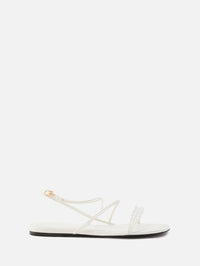 Loop Flat Sandal,KHAITE,OPTIC WHITE,Image 1