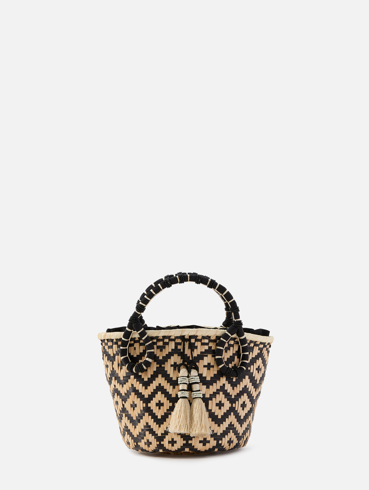Mythical Ship Mini Bucket Bag,JOHANNA ORTIZ,BLACK/NATURAL,Image 1