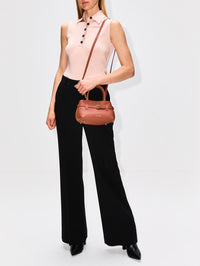 Sleeveless Knit Polo Shirt,FERRAGAMO,BALLET PINK,Image 2