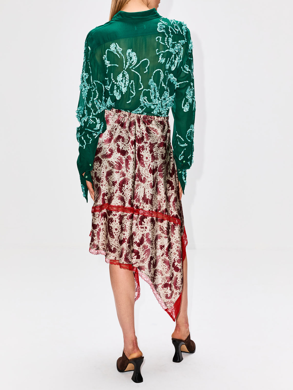 Celina Blouse,DRIES VAN NOTEN,GREEN,Image 3