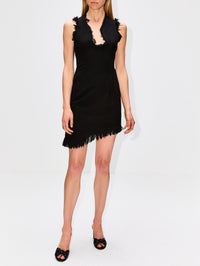 Textured Sleeveless Mini Dress,FERRAGAMO,NERO,Image 2