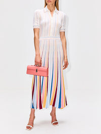 Calypso Pinstripe Dress,GABRIELA HEARST,IVORY MULTI,Image 2