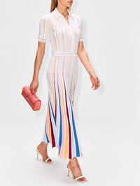 Calypso Pinstripe Dress,GABRIELA HEARST,IVORY MULTI,Image 3