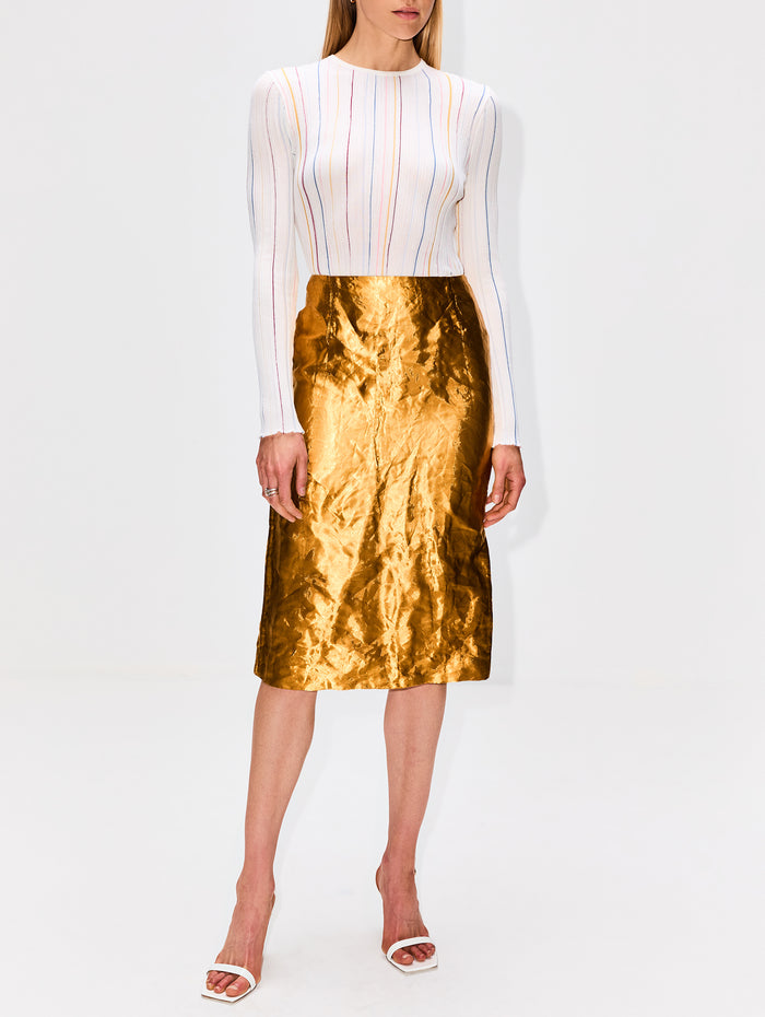 Augie Stripe Crewneck Top,GABRIELA HEARST,IVORY MULTI,Image 1