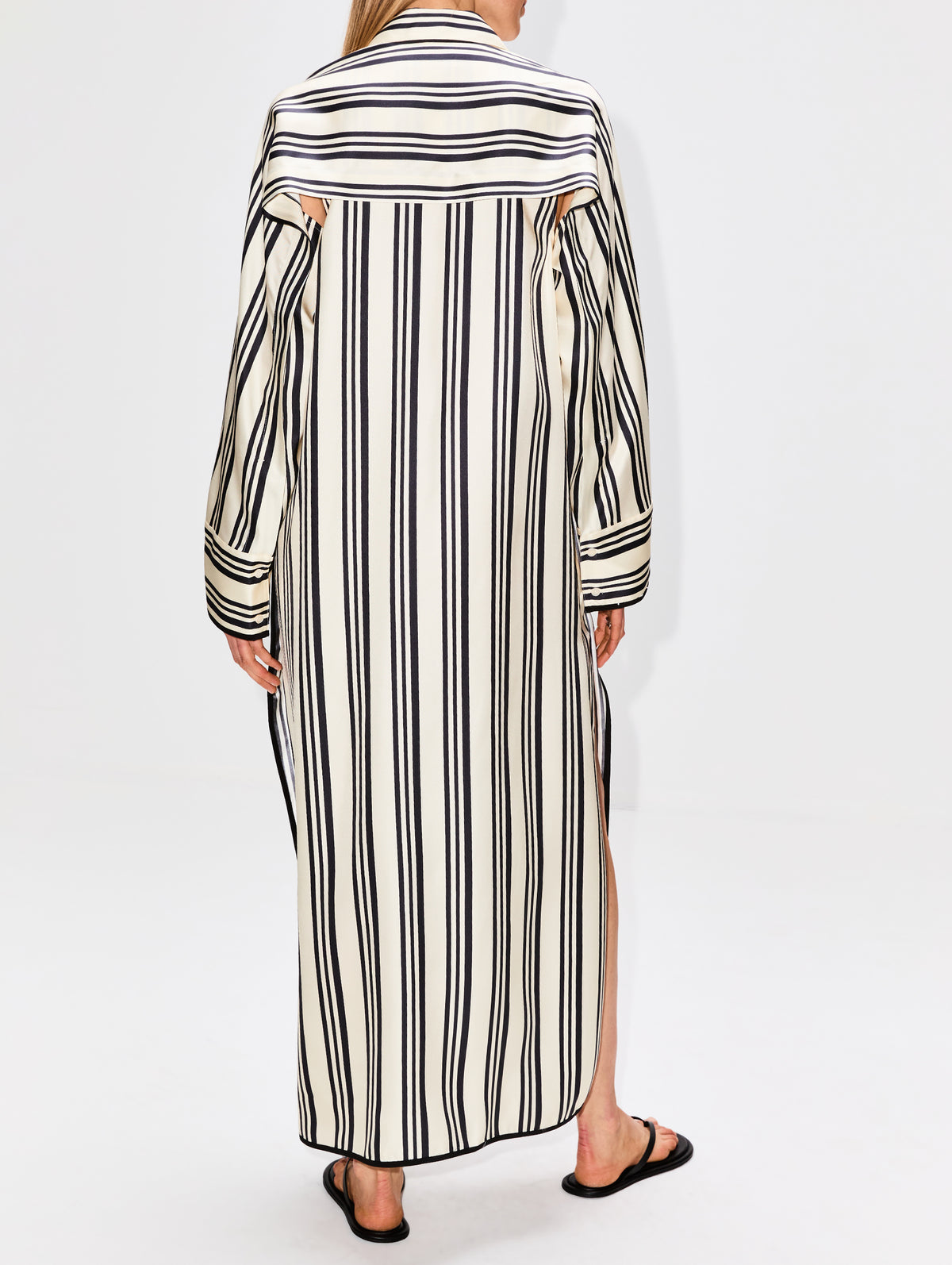 Viviana Shirt Dress,HEIRLOME,CREAM/BLACK,Image 4