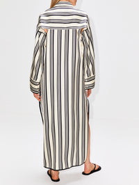 Viviana Shirt Dress,HEIRLOME,CREAM/BLACK,Image 4