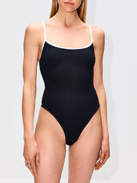 Pamela Swimsuit,HUNZA G,BLACK/WHITE,Image 2