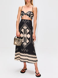 Nudos Del Mar Top,JOHANNA ORTIZ,BLACK/ECRU,Image 2