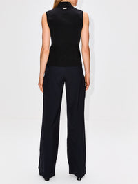 Sleeveless Knit Polo Shirt,FERRAGAMO,NERO,Image 3