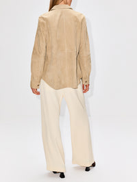 Soft Suede Shirt,TOTÉME,DESERT,Image 3