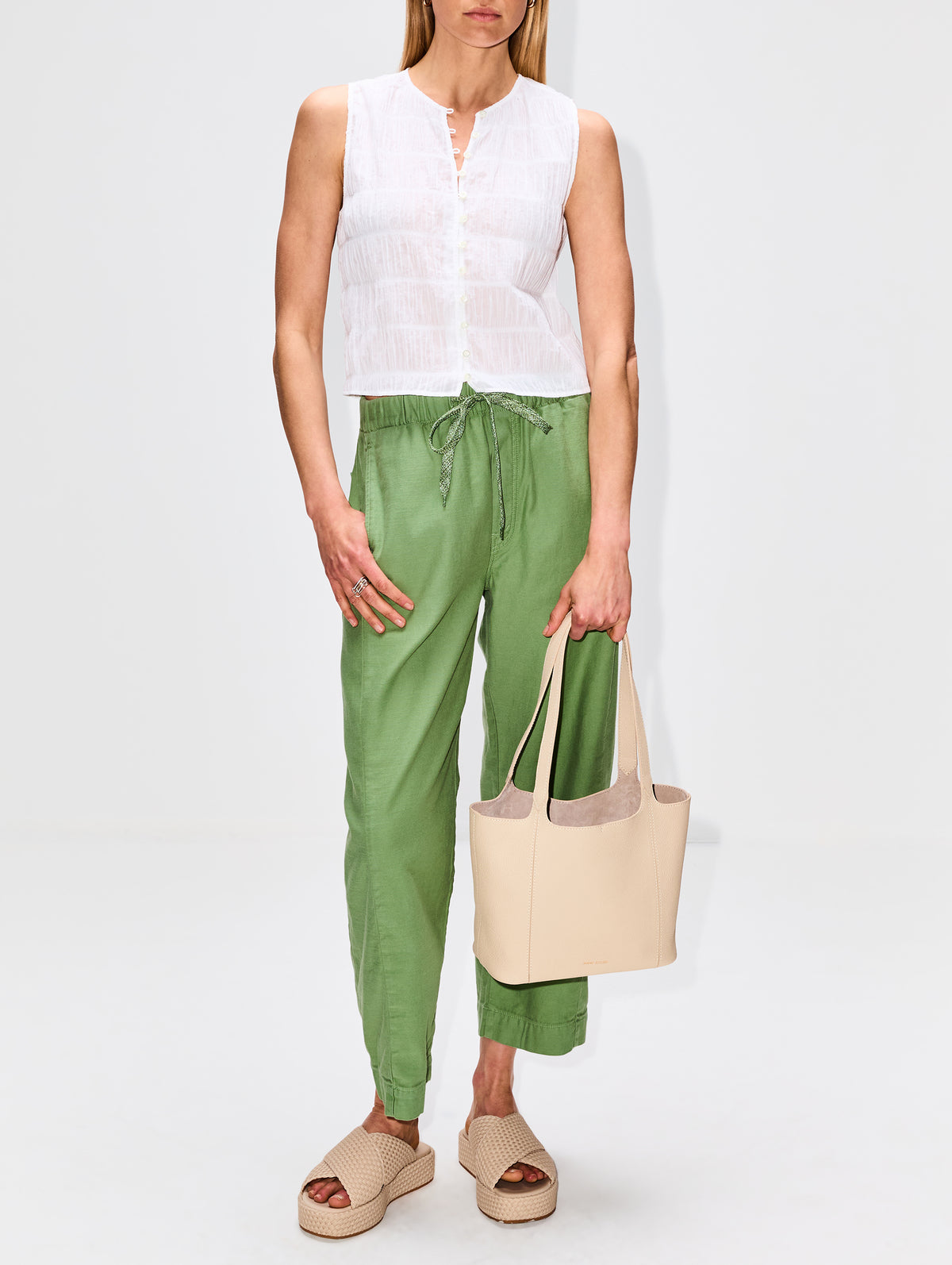 Mini L'Escale Tote,MANU ATELIER,VANILLA,Image 2