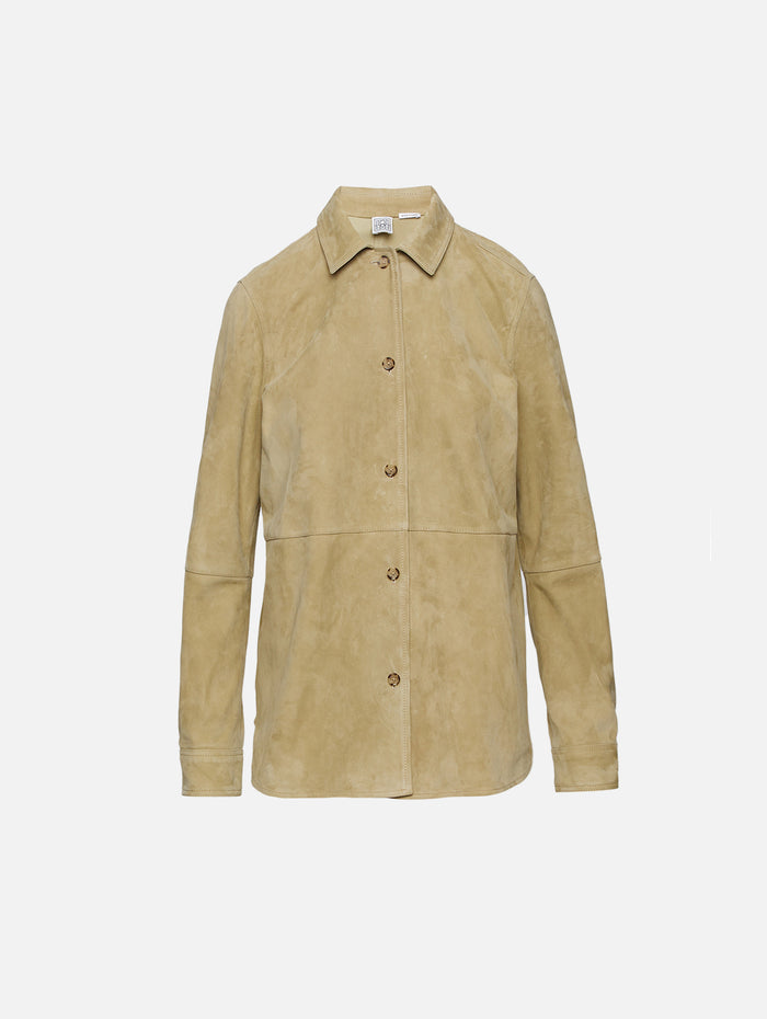 Soft Suede Shirt,TOTÉME,DESERT,Image 1
