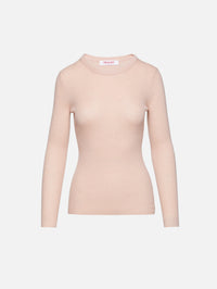 Ribbed Tee,ORGANIC,POWDER,Image 1