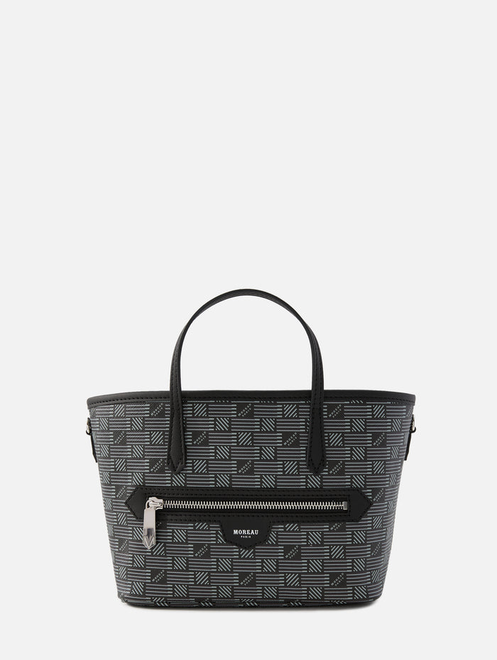 Monaco Tote,MOREAU PARIS,BLACK/NATURAL,Image 1